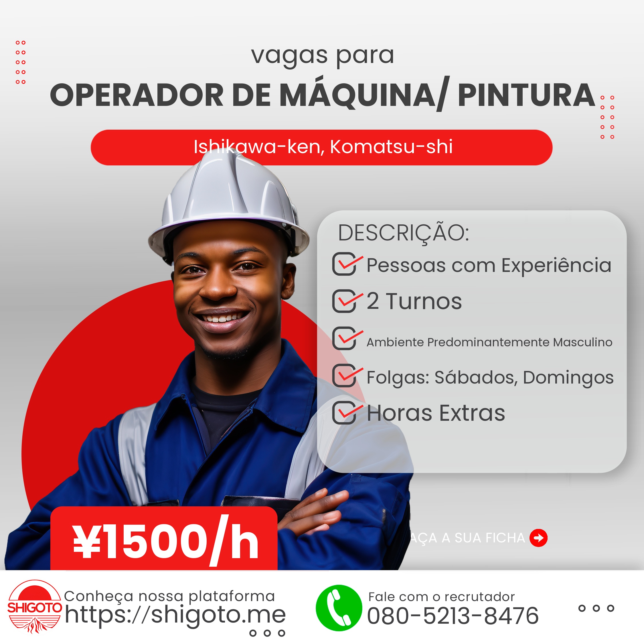 Operador de Máquina/ Pintura