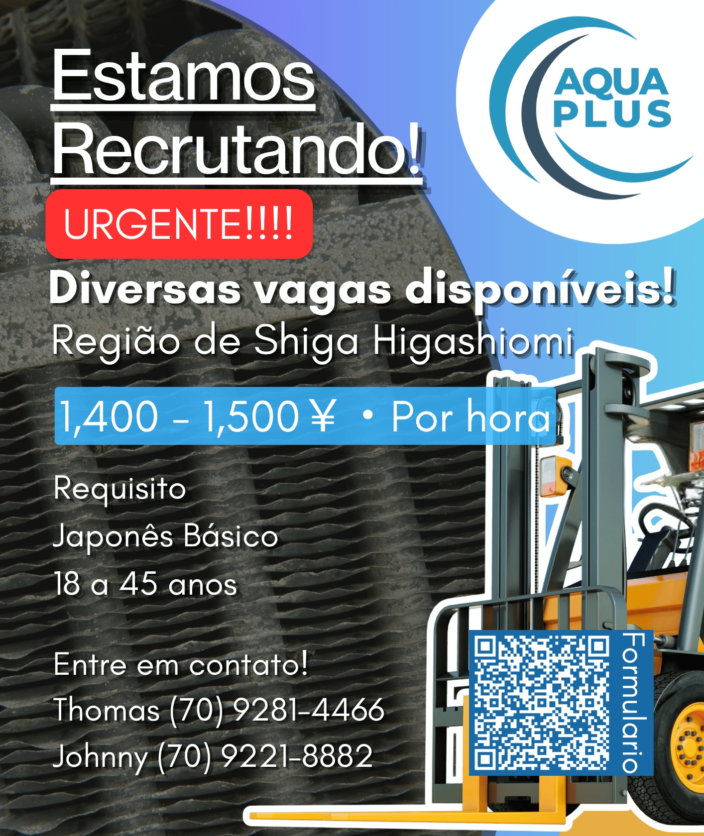 Vagas para diferentes funções!