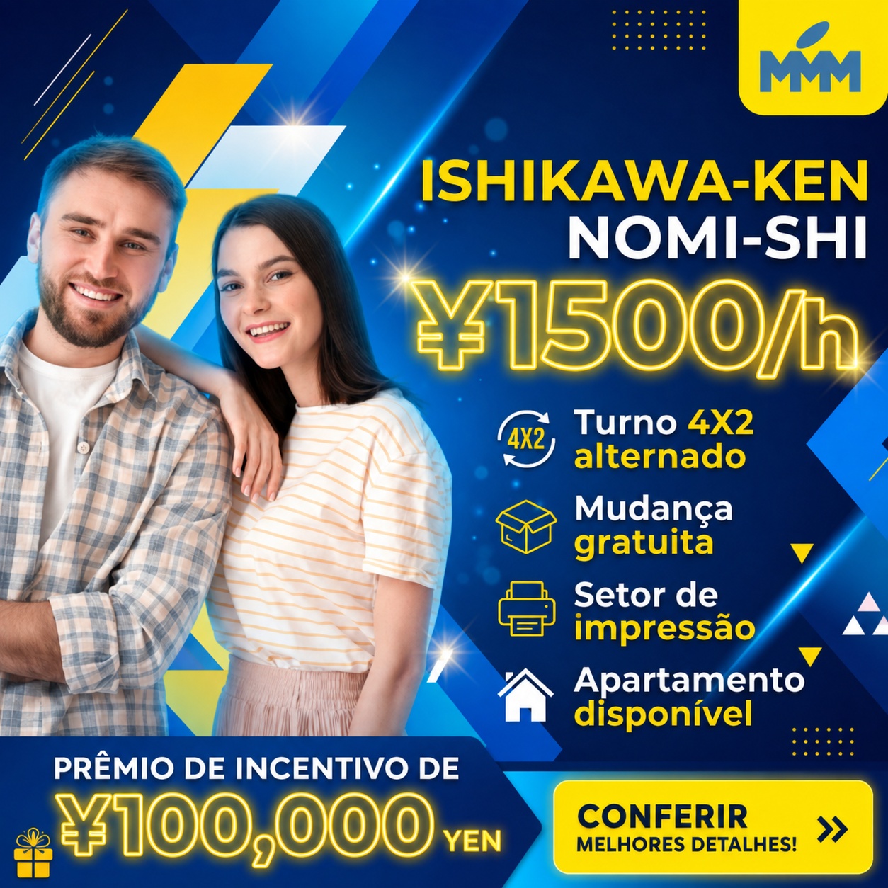 VAGAS PARA ISHIKAWA-KEN NOMI-SHI