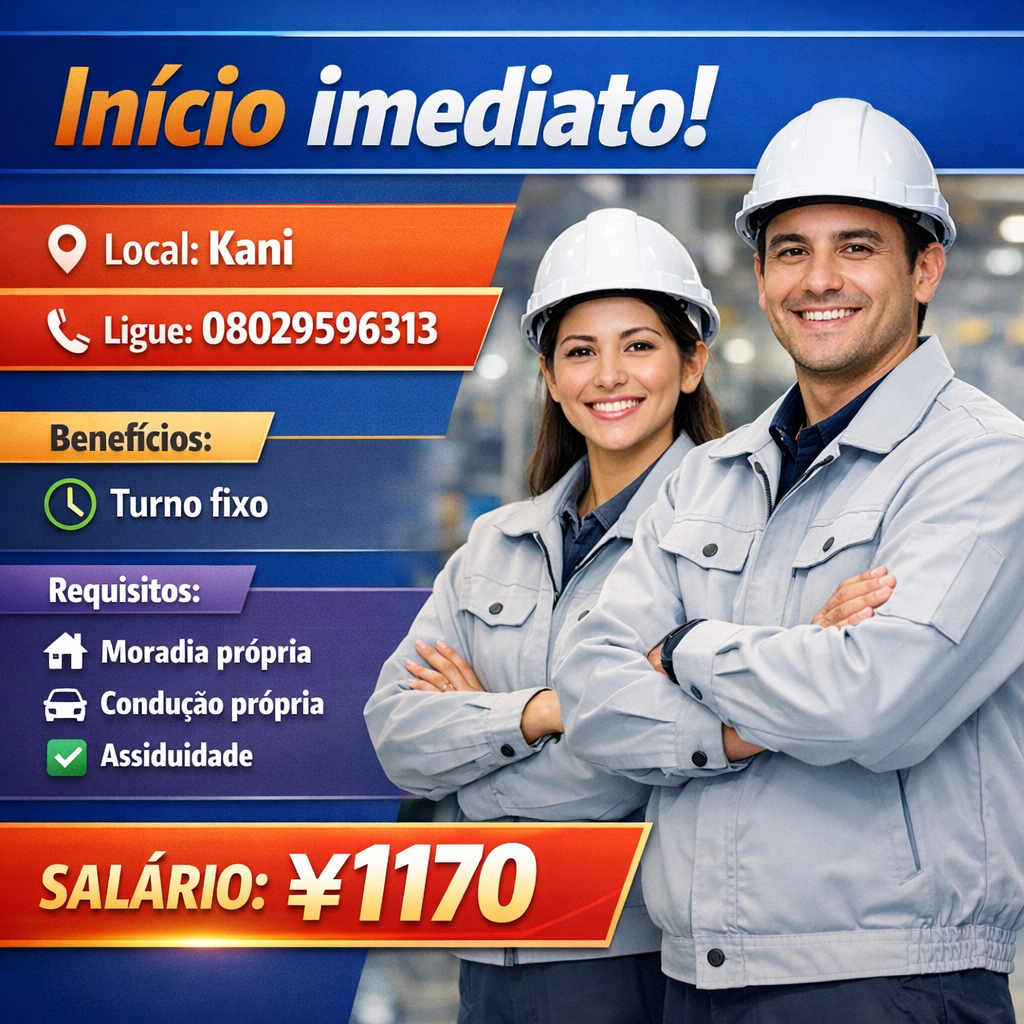 Início imediato!