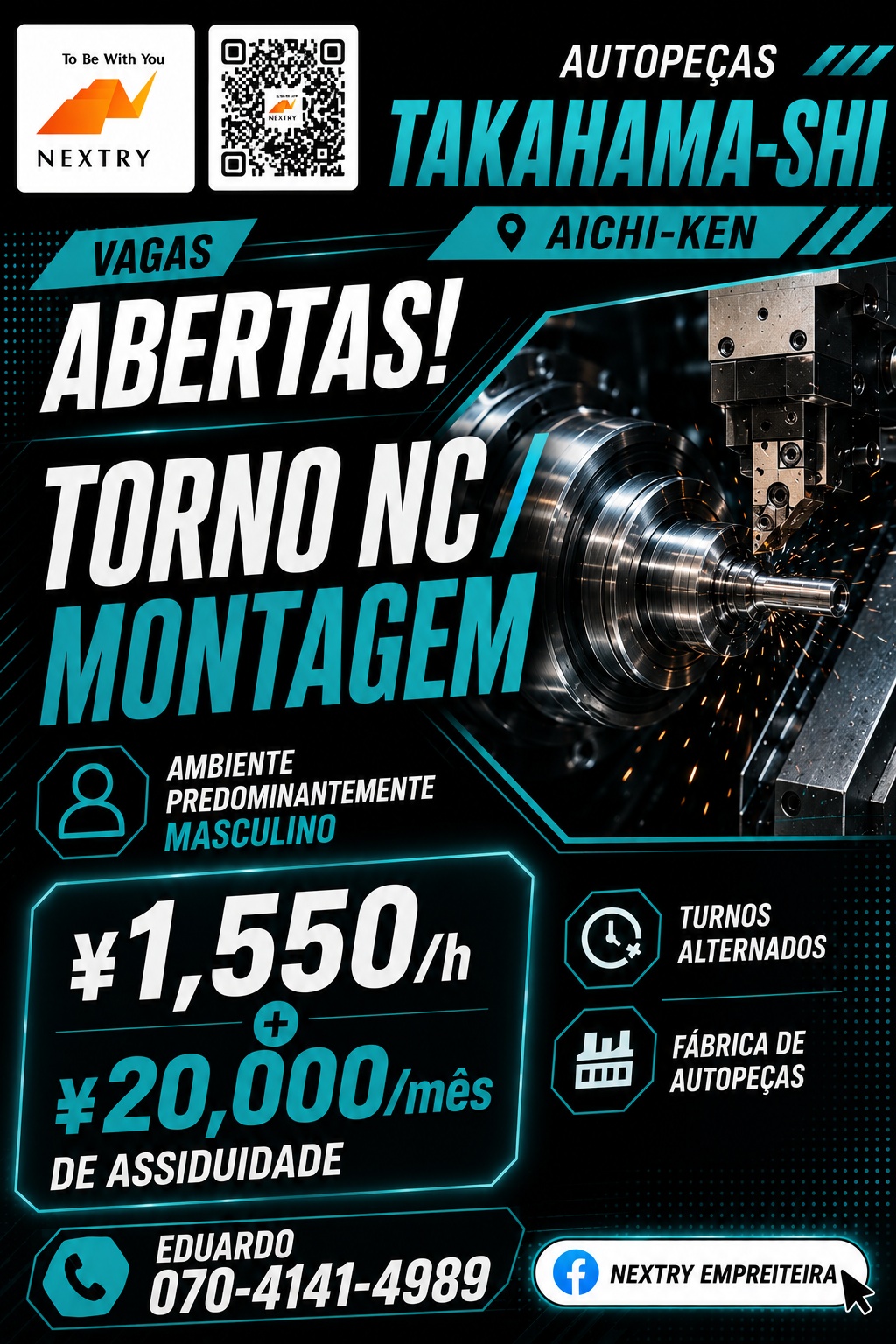 Takahama-shi - Torno e montagem de autopeças