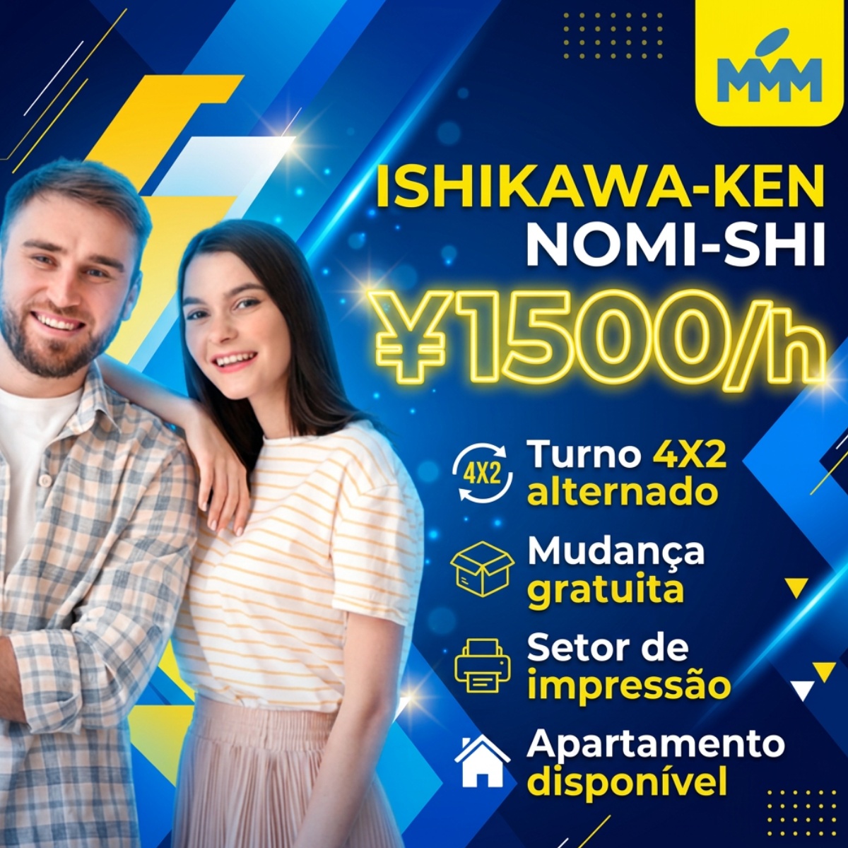 VAGAS PARA ISHIKAWA-KEN NOMI-SHI